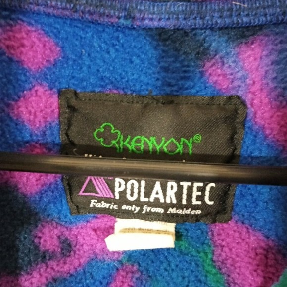 Men's Vintage 80's 90's KENYON POLARTEC Vibrant Full Zip Fleece Sweater Size M - Picture 6 of 9